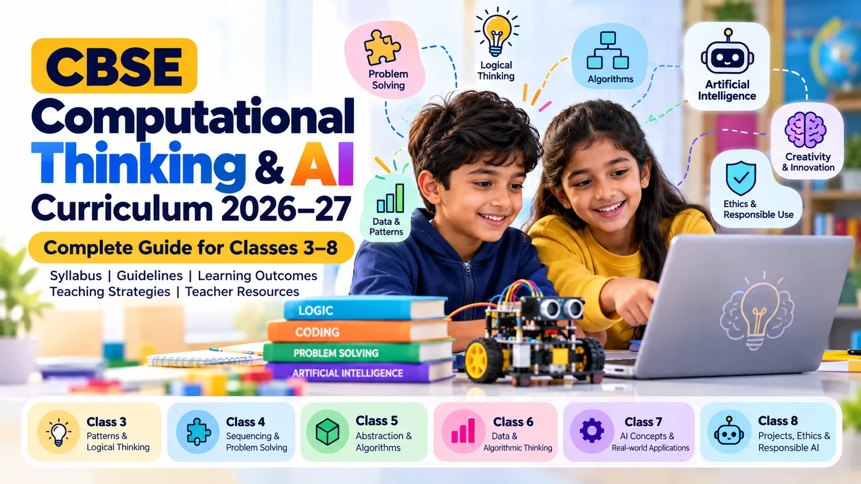 CBSE Computational Thinking and AI Curriculum 2026–27 for Classes 3–8